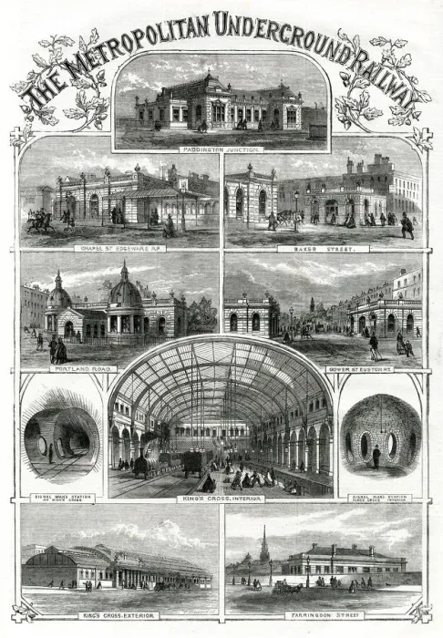 Framed Print : Metropolitan Underground Railway 1862 Framed Print : Metropolitan Underground Railway 1862