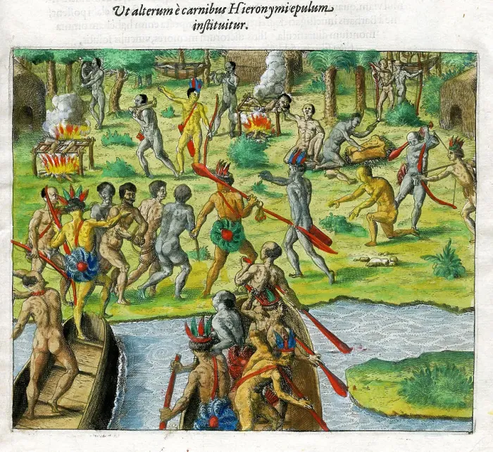 Framed Print : Mexican Indians Canibalism Framed Print : Mexican Indians Canibalism