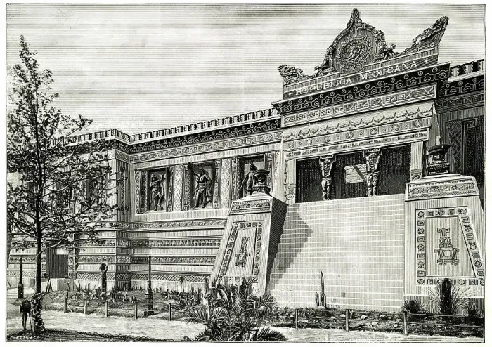 Framed Print : Mexican Pavilion, Paris Exhibition of 1889 Framed Print : Mexican Pavilion, Paris Exhibition of 1889