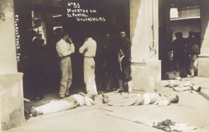 Framed Print : Mexican Revolution - Dead in the Doorway Framed Print : Mexican Revolution - Dead in the Doorway