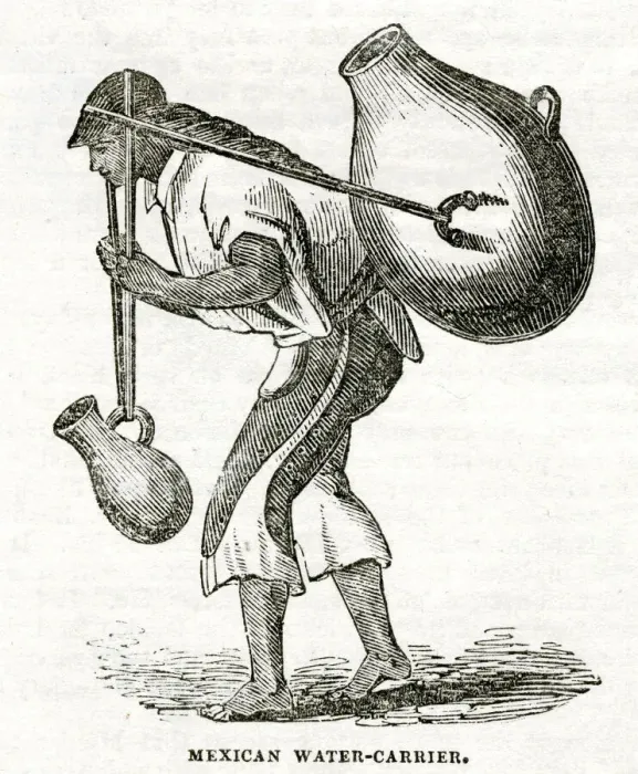 Framed Print : Mexican water-carrier 1835 Framed Print : Mexican water-carrier 1835