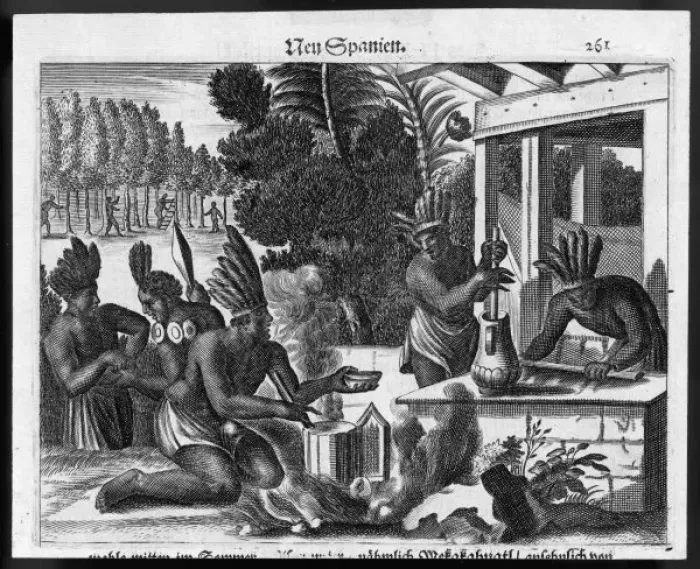 Framed Print : Mexicans Making Drink Framed Print : Mexicans Making Drink