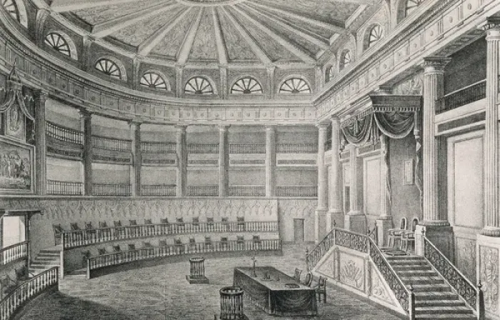 Framed Print : Mexico. Interior of the Court of The Acordada. Engraving Framed Print : Mexico. Interior of the Court of The Acordada. Engraving