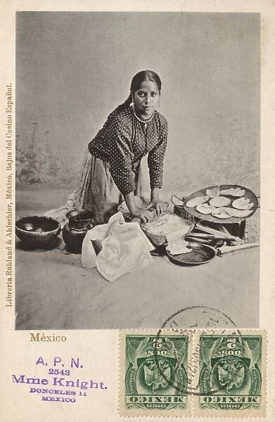 Mexico - Lady making tortillas