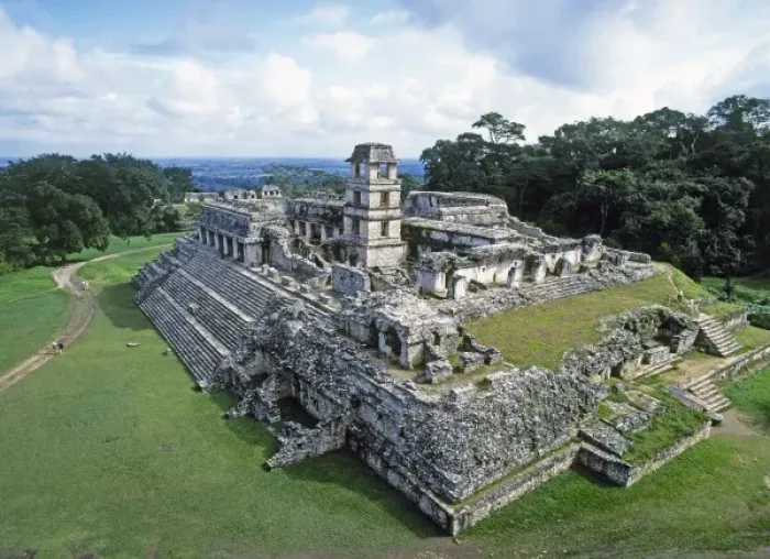 Framed Print : MEXICO. Palenque. El Palacio. Maya ruins. Maya