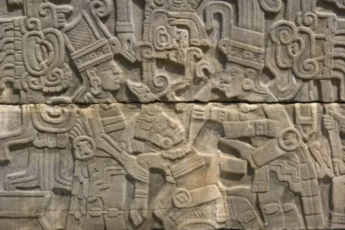 Framed Print : MEXICO. VERACRUZ. El Taj&#xdbaeRelief detail