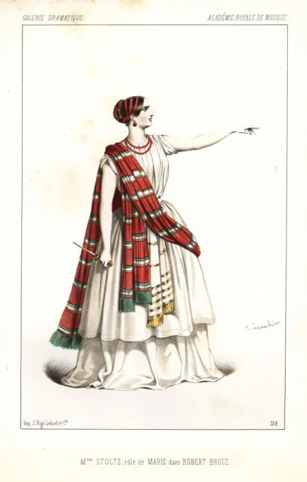 Framed Print : Mezzo soprano Rosine Stoltz as Marie in Robert Bruce Framed Print : Mezzo soprano Rosine Stoltz as Marie in Robert Bruce