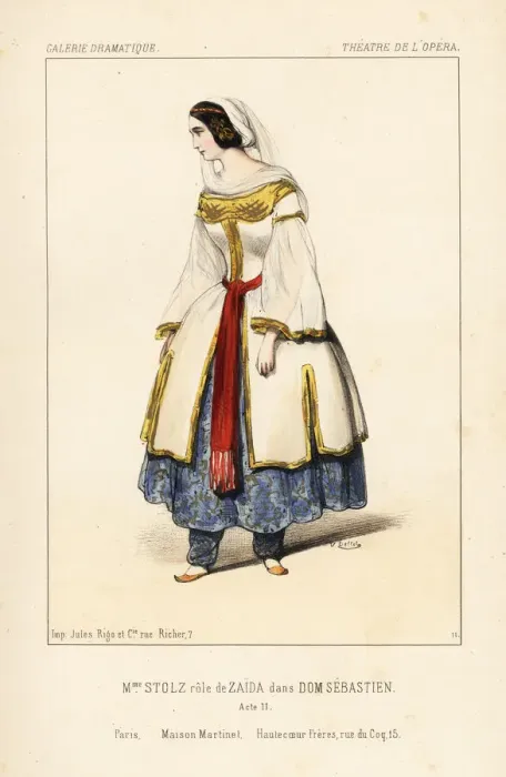 Framed Print : Mezzo-soprano Rosine Stoltz as Zaida in Dom Framed Print : Mezzo-soprano Rosine Stoltz as Zaida in Dom
