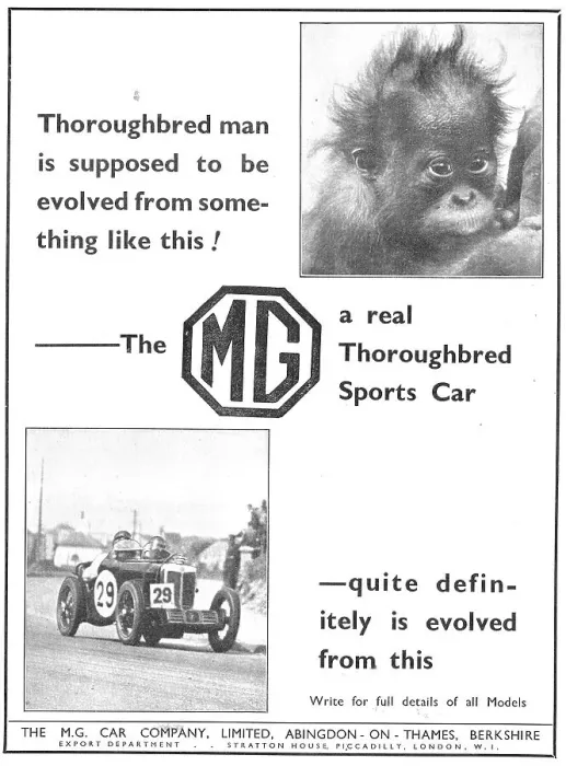 Framed Print : MG Cars Advert 1933 Framed Print : MG Cars Advert 1933