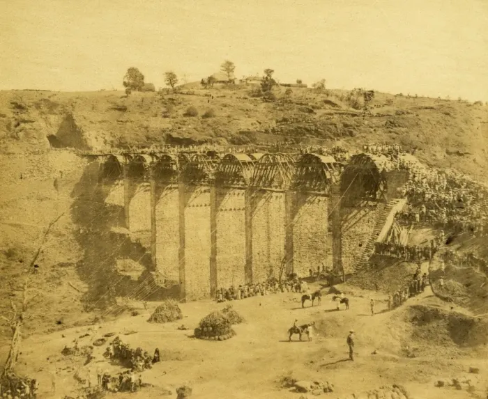 Framed Print : Mhow-ke-Mullee Viaduct, 3, 000 men employed Framed Print : Mhow-ke-Mullee Viaduct, 3, 000 men employed