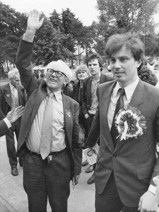 Framed Print : Michael Foot and Tony Blair, British Labour politicians Framed Print : Michael Foot and Tony Blair, British Labour politicians