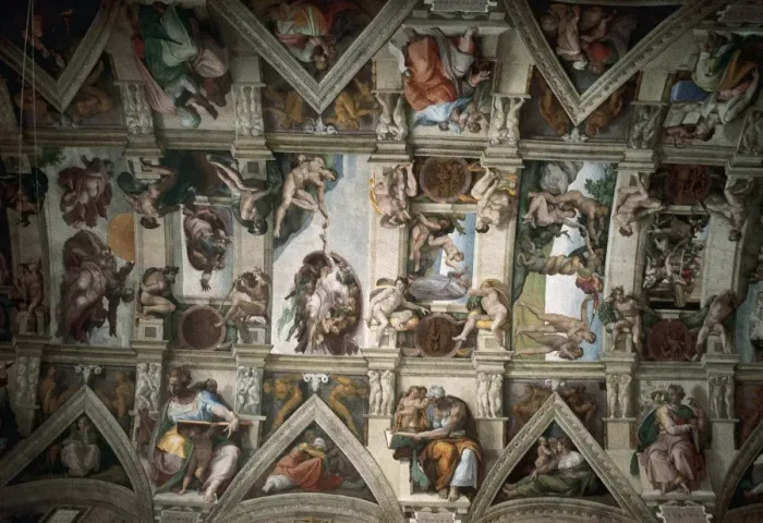 Framed Print : Michelangelo (1475-1564). Sistine Chapel (1508-1512). Ceilin Framed Print : Michelangelo (1475-1564). Sistine Chapel (1508-1512). Ceilin