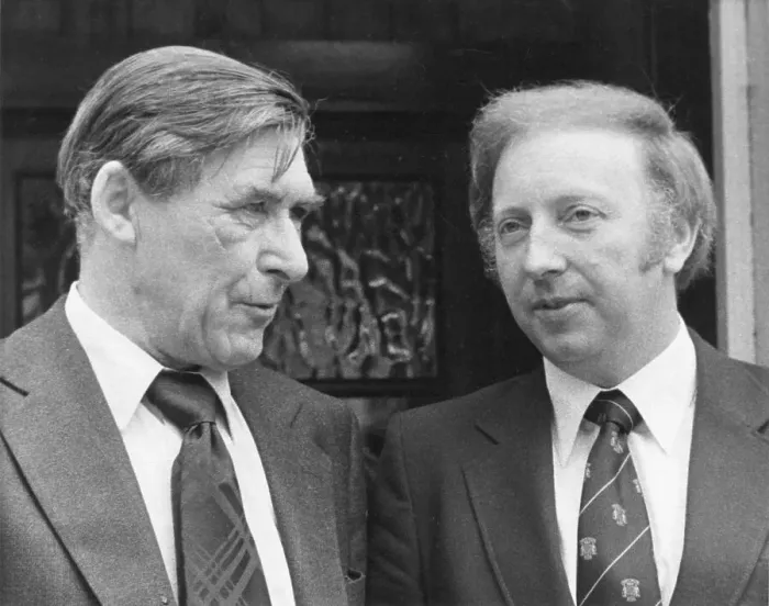 Framed Print : Mick McGahey with Arthur Scargill, trade union leaders Framed Print : Mick McGahey with Arthur Scargill, trade union leaders