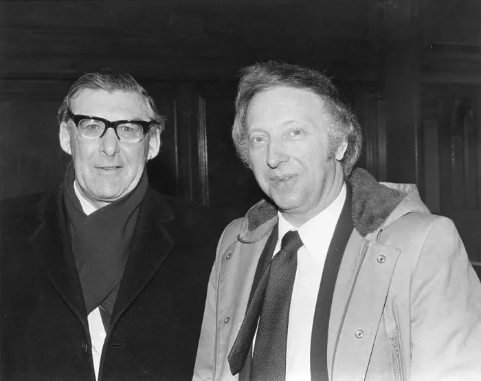 Framed Print : Mick McGahey with Arthur Scargill, trade union leaders Framed Print : Mick McGahey with Arthur Scargill, trade union leaders