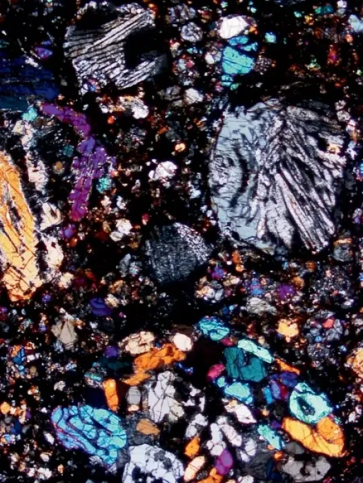 Framed Print : Microscope image of chondrite Framed Print : Microscope image of chondrite