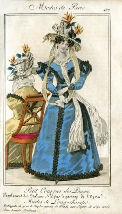 Framed Print : Mid 19th Century Paris fashion Framed Print : Mid 19th Century Paris fashion
