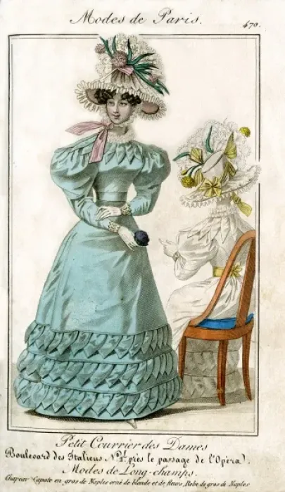 Framed Print : Mid 19th Century Paris fashion Framed Print : Mid 19th Century Paris fashion