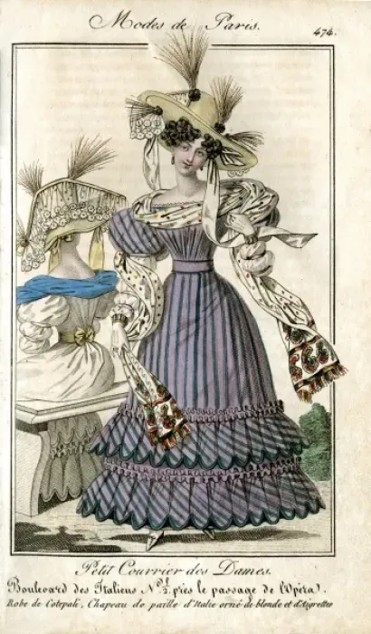 Framed Print : Mid 19th Century Paris fashion Framed Print : Mid 19th Century Paris fashion