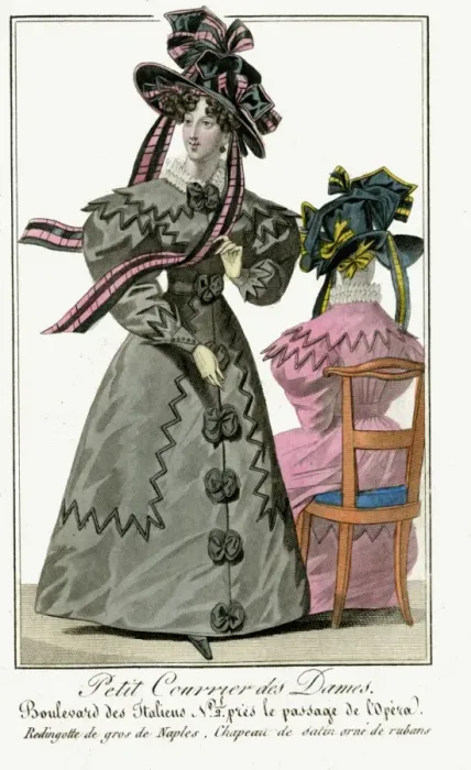 Framed Print : Mid 19th Century Paris fashion Framed Print : Mid 19th Century Paris fashion