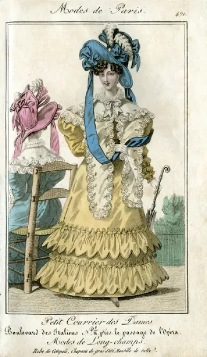 Framed Print : Mid 19th Century Paris fashion Framed Print : Mid 19th Century Paris fashion
