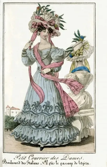 Framed Print : Mid 19th Century Paris fashion Framed Print : Mid 19th Century Paris fashion