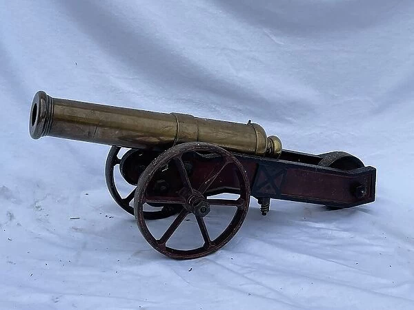 Mid-19th cetury brass signal cannon