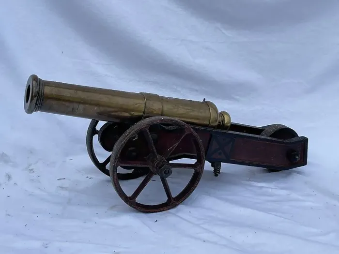 Framed Print : Mid-19th cetury brass signal cannon Framed Print : Mid-19th cetury brass signal cannon
