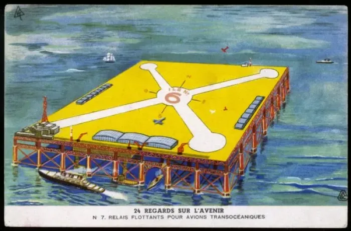 Framed Print : Mid-Ocean Landing Pads Framed Print : Mid-Ocean Landing Pads