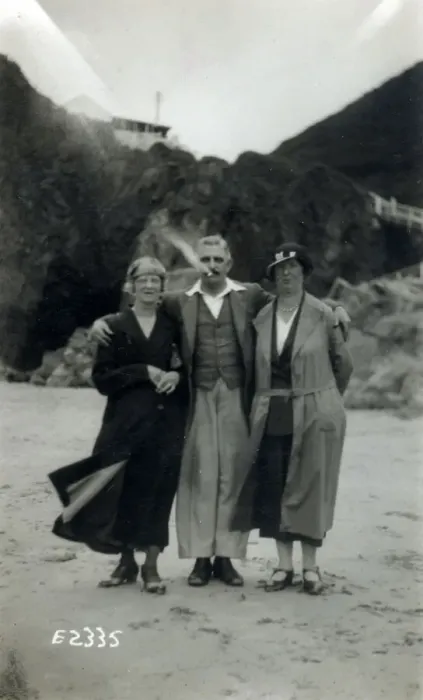 Framed Print : Middle-aged gent with wife and Mother - Jersey Framed Print : Middle-aged gent with wife and Mother - Jersey