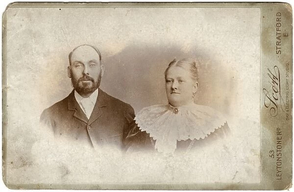 Middle aged Victorian couple, head and shoulders portrait