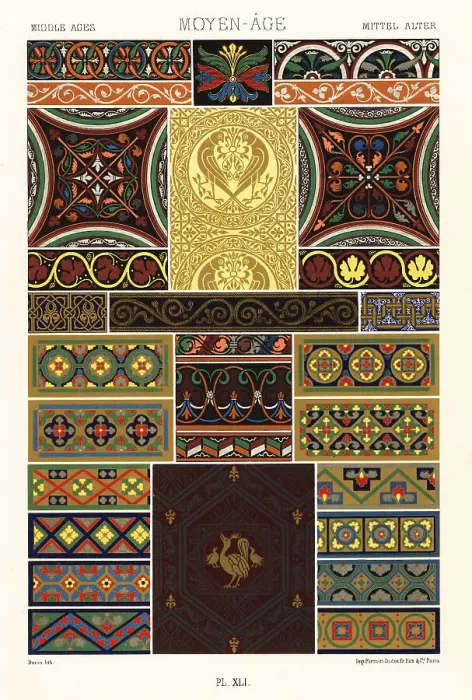 Framed Print : Middle Ages: embroideries, paintings and enamels Framed Print : Middle Ages: embroideries, paintings and enamels