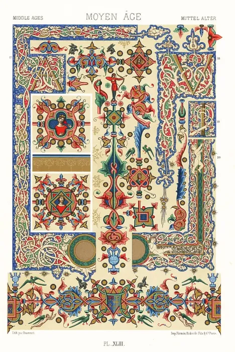 Framed Print : Middle Ages: illuminated manuscript, 14th / 15th centuries Framed Print : Middle Ages: illuminated manuscript, 14th / 15th centuries