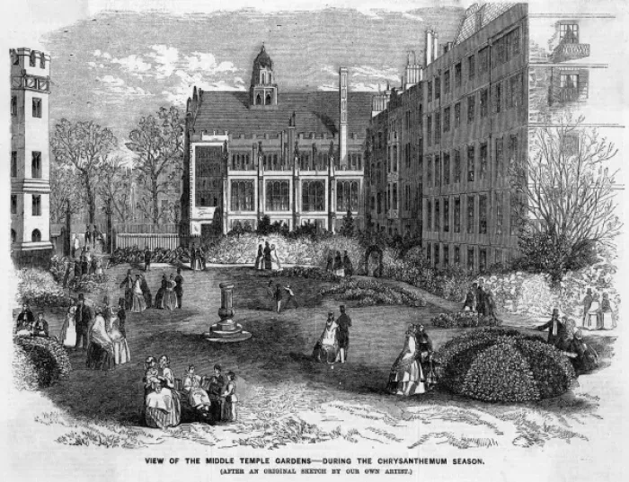 Framed Print : Middle Temple Gardens Framed Print : Middle Temple Gardens