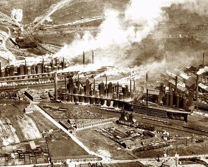 Framed Print : Middlesbrough Steel Works, early 1900s Framed Print : Middlesbrough Steel Works, early 1900s