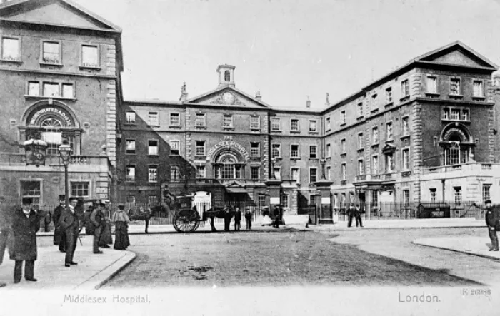 Framed Print : Middlesex Hospital, Mortimer Street, London Framed Print : Middlesex Hospital, Mortimer Street, London