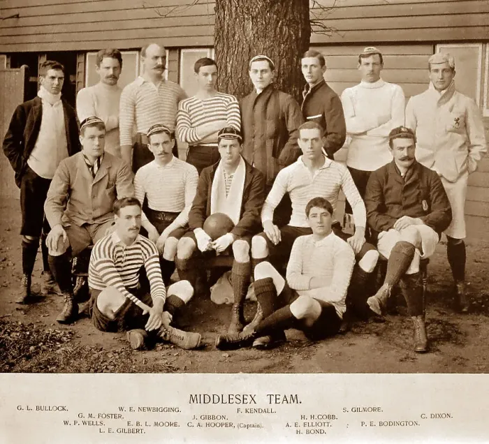 Framed Print : Middlesex Rugby Team in the 1890s Framed Print : Middlesex Rugby Team in the 1890s