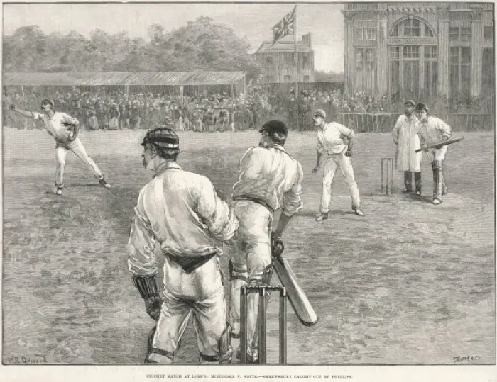 Framed Print : Middlesex Vs. Notts 1892 Framed Print : Middlesex Vs. Notts 1892