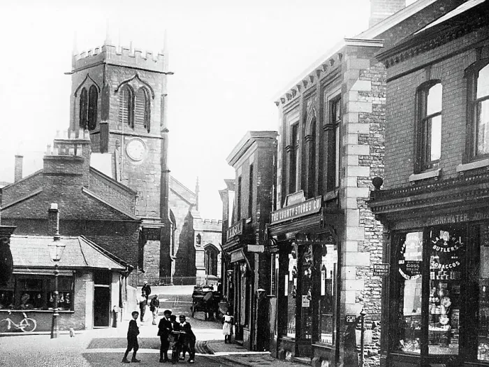 Framed Print : Middlewich Bull Ring early 1900s Framed Print : Middlewich Bull Ring early 1900s