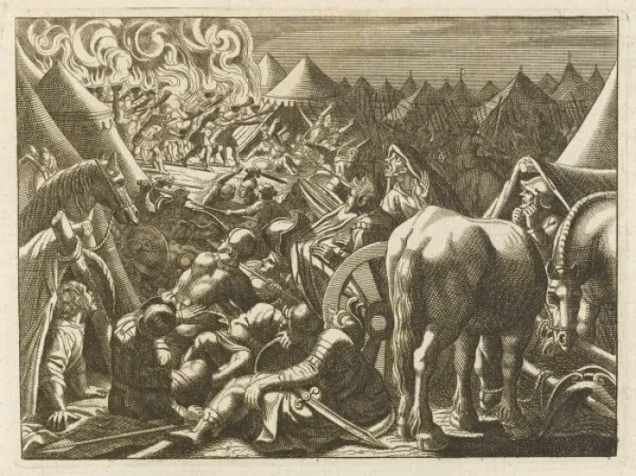 Framed Print : The Midianites Defeated Framed Print : The Midianites Defeated
