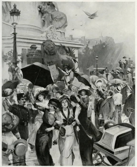 Framed Print : Midinettes Strike, Paris