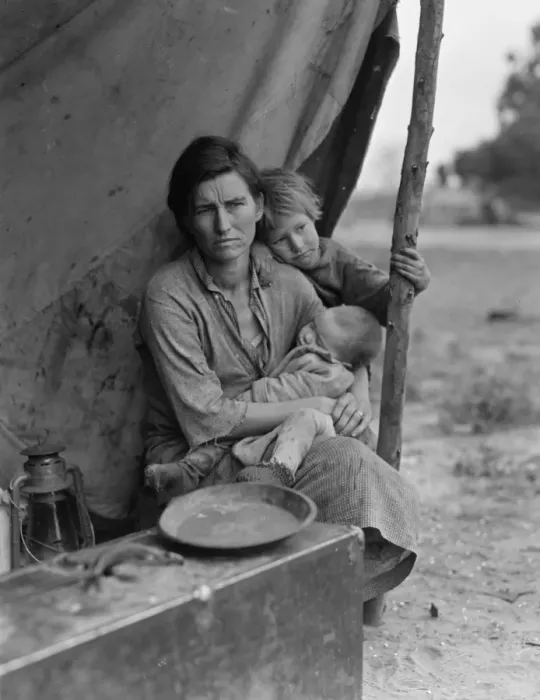 Framed Print : Migrant agricultural workers family