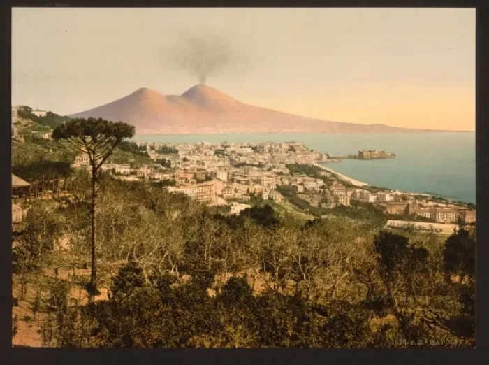 Framed Print : Milan (i. e. Naples) and Mount Vesuvius I, Italy Framed Print : Milan (i. e. Naples) and Mount Vesuvius I, Italy