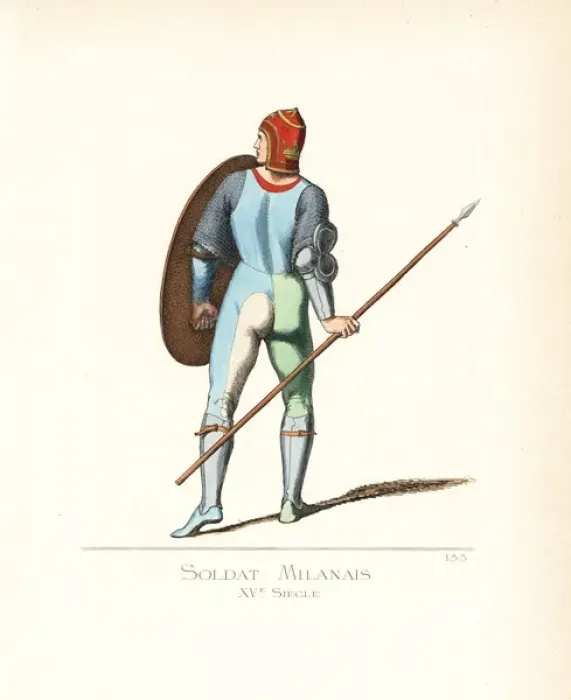 Framed Print : Milanese soldier, 15th century Framed Print : Milanese soldier, 15th century