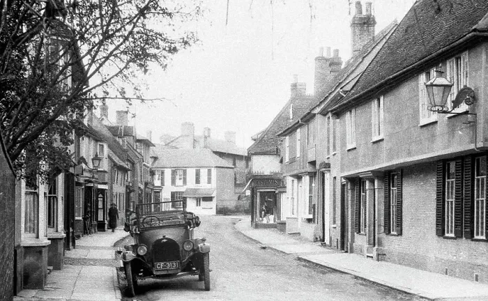 Framed Print : Mildenhall Mill Street probably 1920s Framed Print : Mildenhall Mill Street probably 1920s