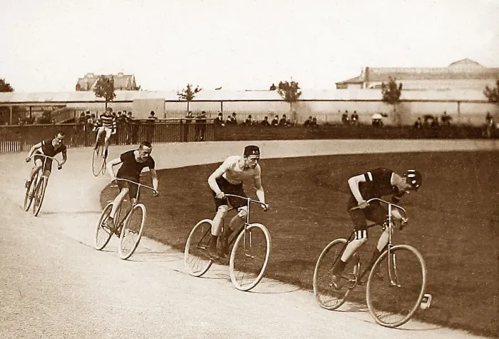 Framed Print : Two Mile Challenge Bicycle Race Victorian period Framed Print : Two Mile Challenge Bicycle Race Victorian period
