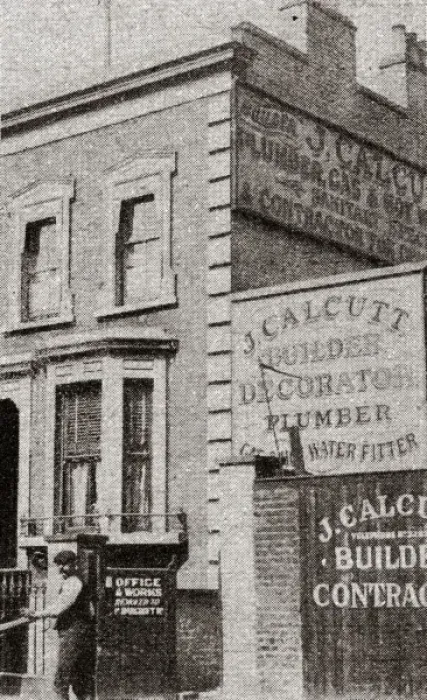 Framed Print : Mile End Scandal - James Calcutts premises Framed Print : Mile End Scandal - James Calcutts premises
