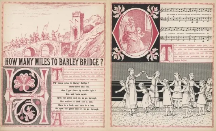 Framed Print : How many miles to Barley Bridge? words and music Framed Print : How many miles to Barley Bridge? words and music