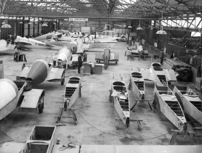 Framed Print : Miles construction Phillips and Powys fuselage shop 1935 Framed Print : Miles construction Phillips and Powys fuselage shop 1935