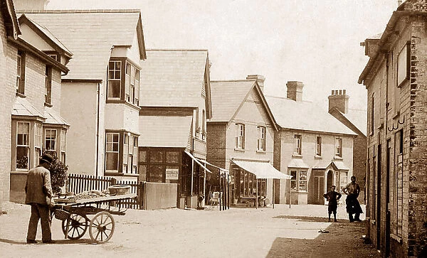 Milford on Sea Post Office and High Street early 1900s