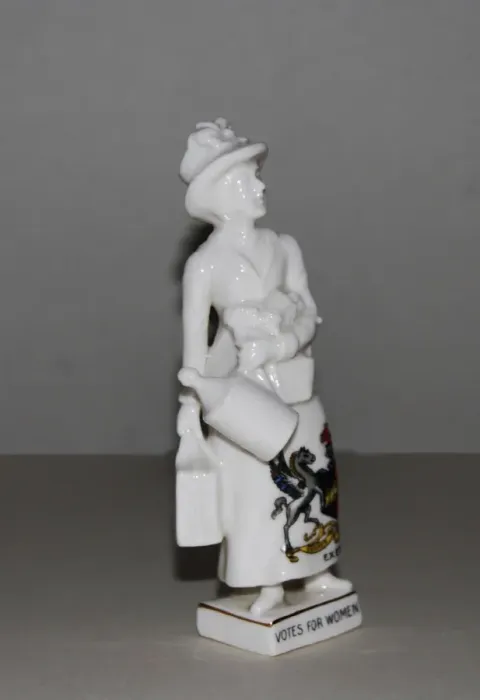 Framed Print : Militant Suffragette Crested China Figurine Framed Print : Militant Suffragette Crested China Figurine